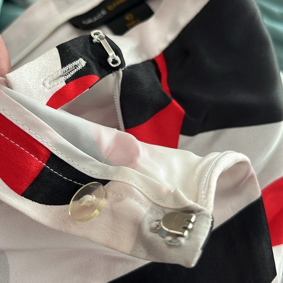 Grace Dane Lewis 100% silk Abstract a-line Skirt sz 10 - Picture 7 of 9